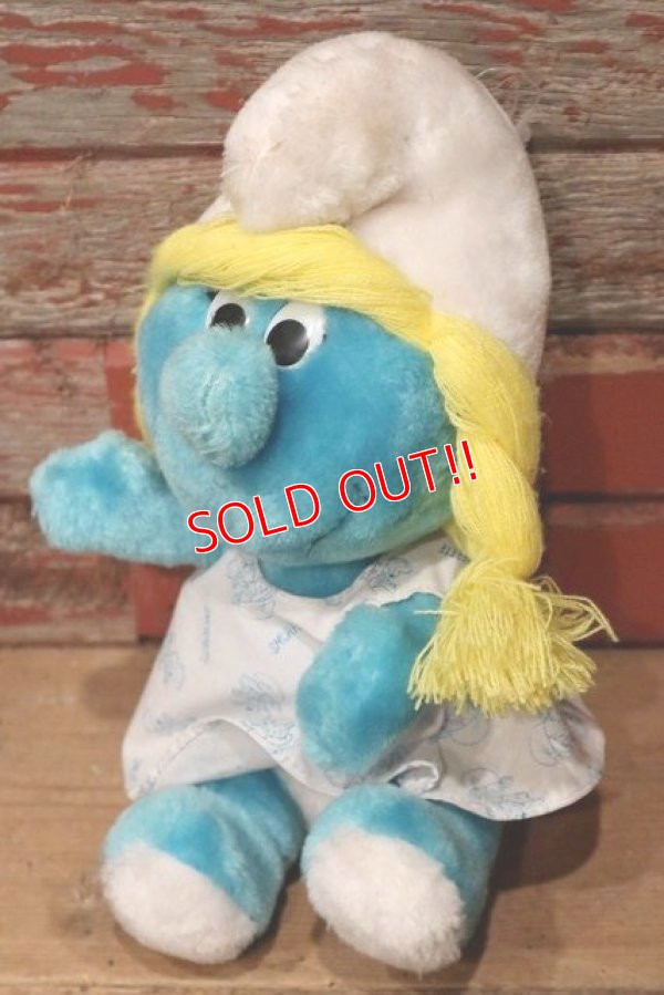 画像1: ct-220719-60 Smurfette / 1980's Plush Doll (M)