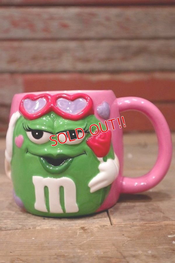 画像1: ct-220601-01 MARS / M&M's 2003 Ceramic Mug "Green・Valentine"