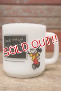 gs-220810-02 Mickey Mouse / Glasbake 1960's-1970's School House Mug