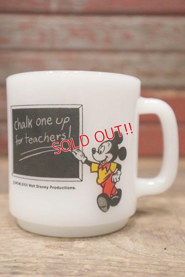 画像1: gs-220810-02 Mickey Mouse / Glasbake 1960's-1970's School House Mug