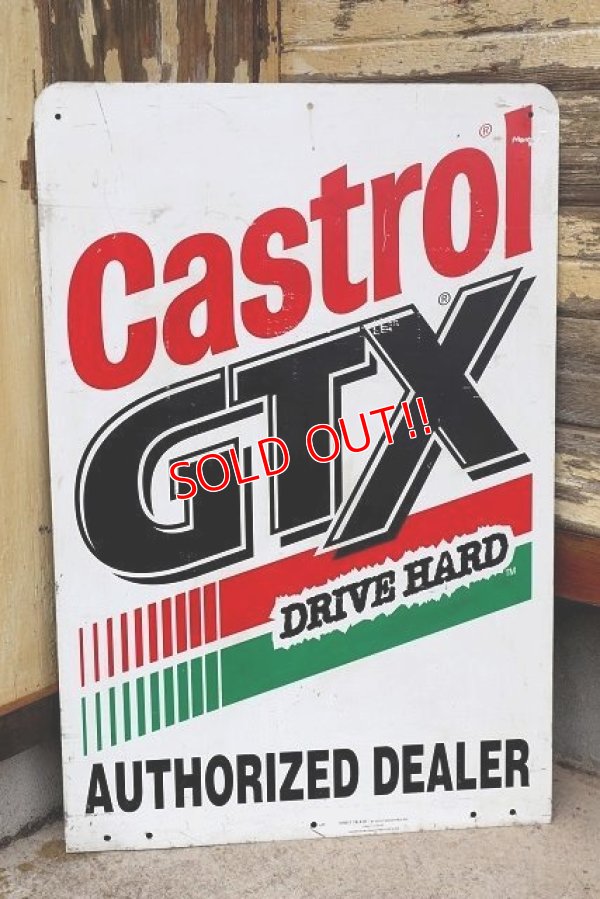 画像1: dp-220801-26 Castrol GTX / W-side Metal Sign