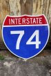 画像1: dp-220801-15 Road Sign INTERSTATE 74 (1)