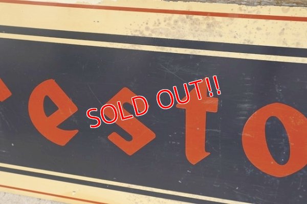 画像8: dp-220801-22 Firestone / 1940's W-side Metal Sign