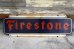 画像1: dp-220801-22 Firestone / 1940's W-side Metal Sign (1)