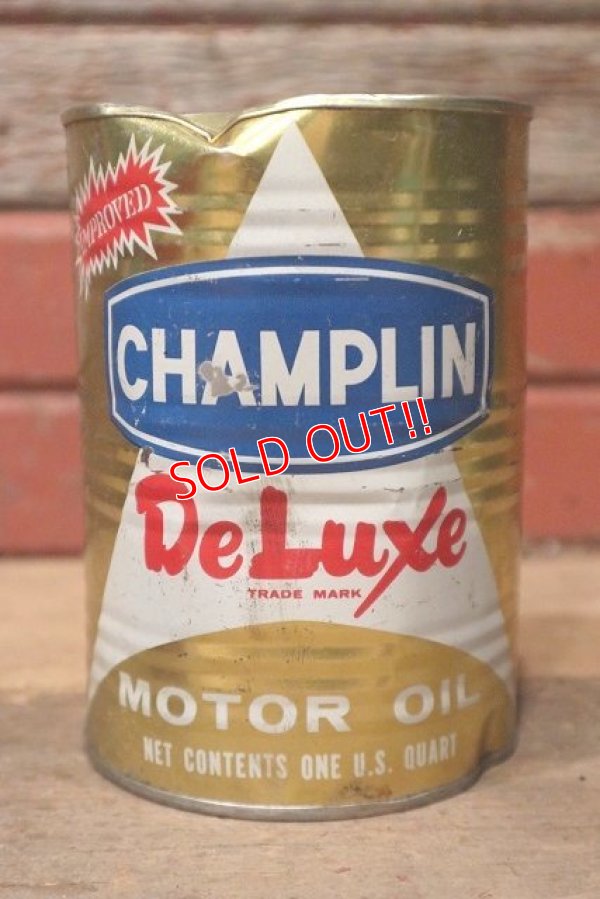 画像1: dp-220801-31 CHAMPLIN / One U.S. Quart Motor Oil Can