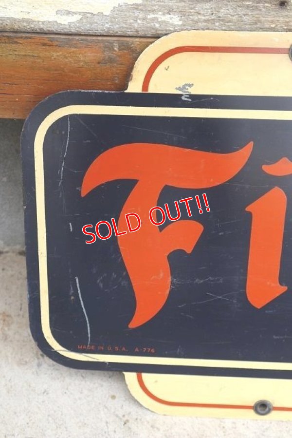 画像7: dp-220801-22 Firestone / 1940's W-side Metal Sign