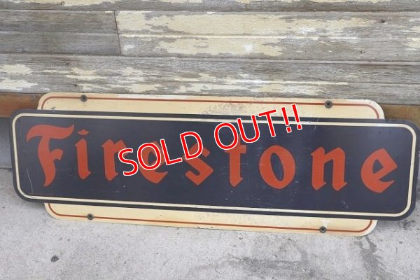 画像6: dp-220801-22 Firestone / 1940's W-side Metal Sign