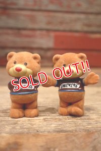 ct-220801-30 MARS / 1987 Snickers Flocked Bears Figure Set