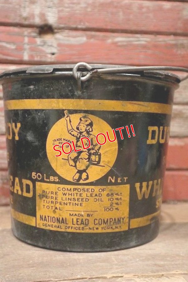 画像1: dp-220810-03 Dutch Boy/ 1950's SOFT PASTE WHITE LEAD Bucket