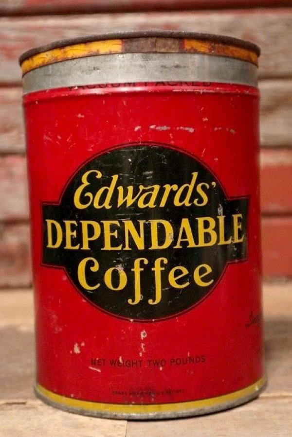 画像1: dp-220810-15 Edward's DEPENDABLE Coffee / Vintage Tin Can