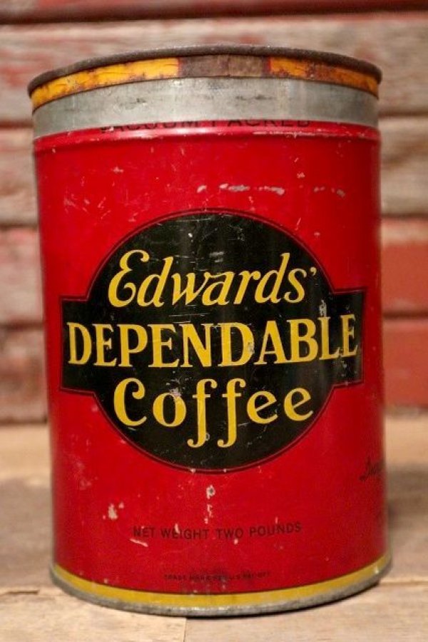 画像1: dp-220810-15 Edward's DEPENDABLE Coffee / Vintage Tin Can