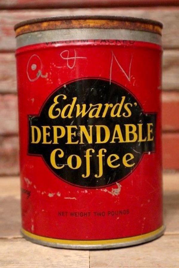 画像2: dp-220810-15 Edward's DEPENDABLE Coffee / Vintage Tin Can