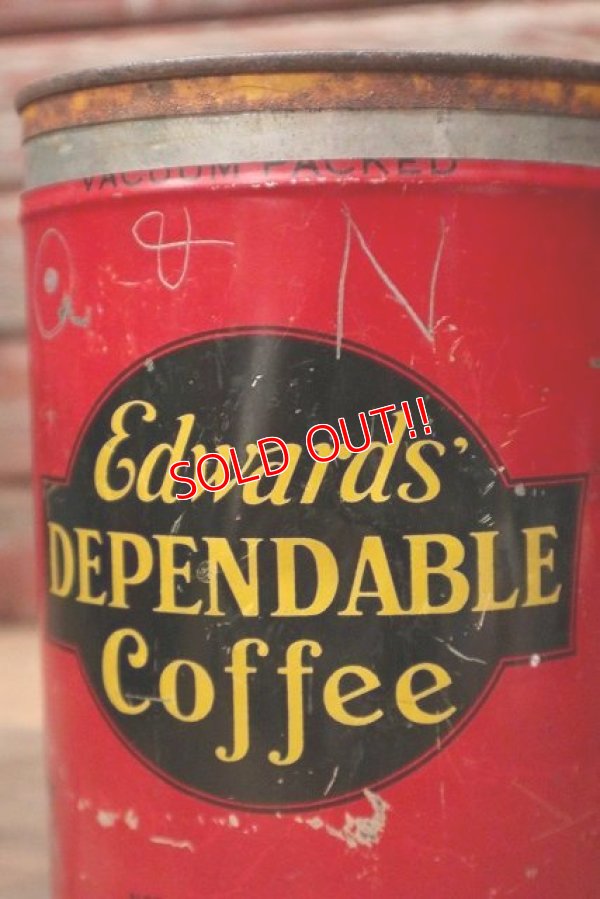 画像3: dp-220810-15 Edward's DEPENDABLE Coffee / Vintage Tin Can