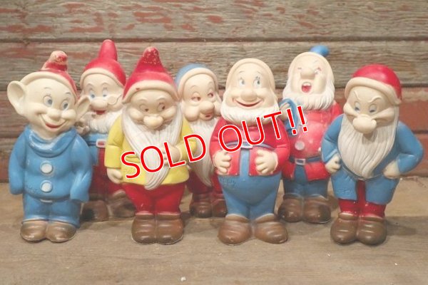 画像1: ct-171206-35 Seven Dwarfs / 1950's Rubber Doll Set