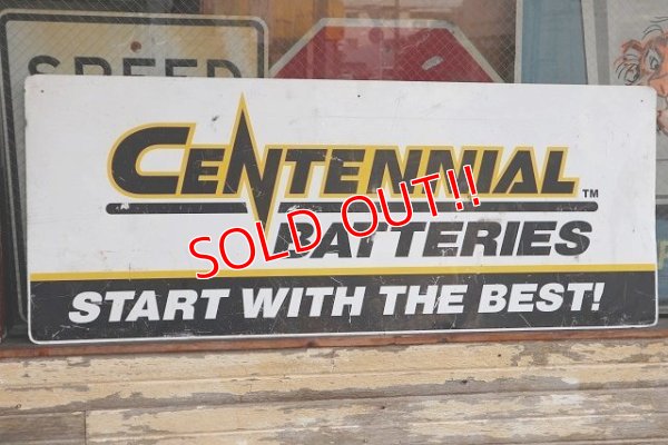 画像1: dp-220801-19 CENTENNIAL BATTERIES / Large Metal Sign