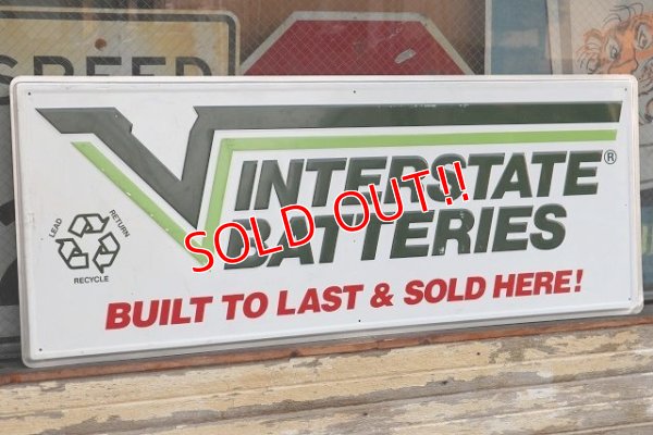 画像1: dp-220801-18 INTERSTATE BATTERIES / Large Metal Sign