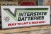 画像1: dp-220801-18 INTERSTATE BATTERIES / Large Metal Sign (1)