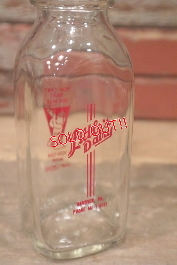 画像2: dp-220801-05 Little's Dairy / Vintage Milk Bottle