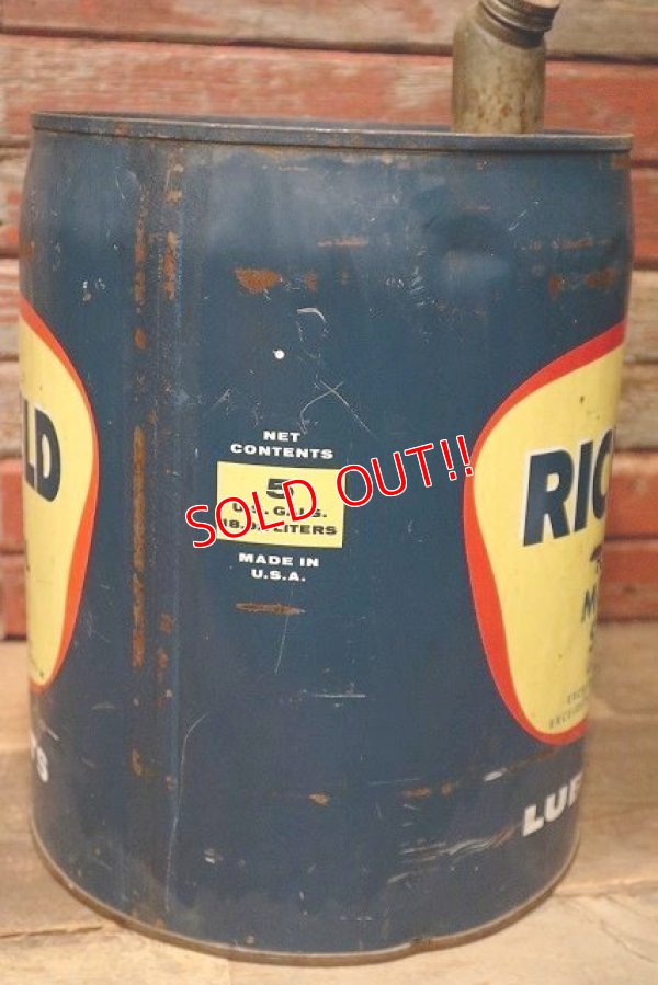 画像5: dp-220810-05 RICHFIELD / 1960's 5 U.S.Gallons Oil Can