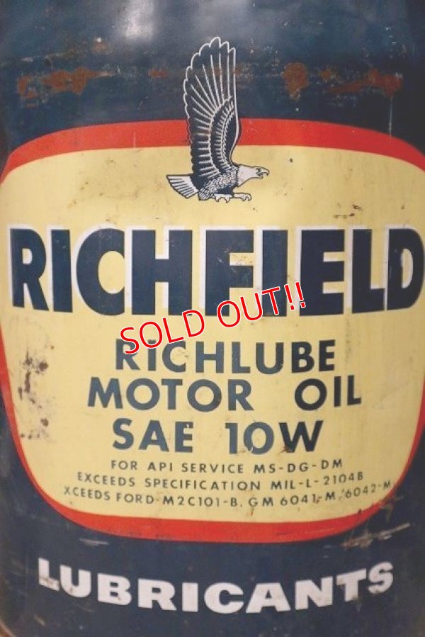 画像2: dp-220810-05 RICHFIELD / 1960's 5 U.S.Gallons Oil Can