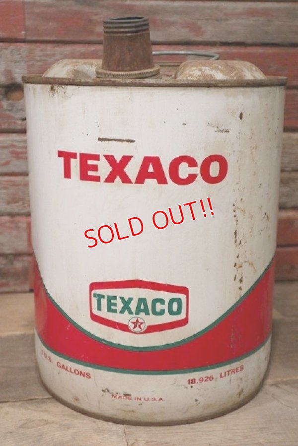 画像1: dp-220810-04 TEXACO / 1960's 5 U.S.Gallons Oil Can