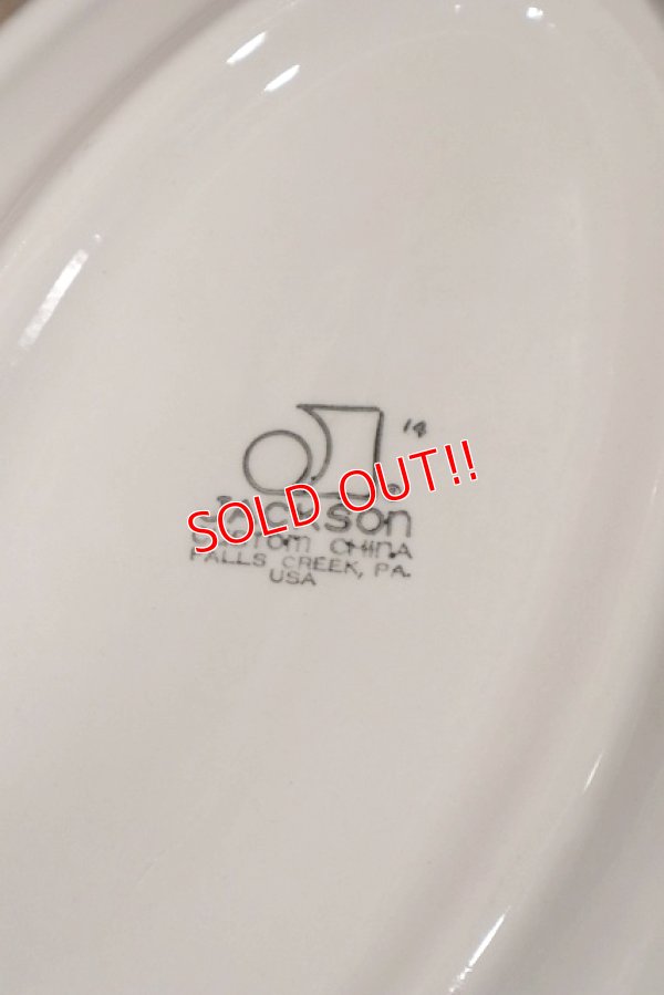 画像6: dp-220901-07 Mobil / Jackson Custom China Vintage Oval Plate