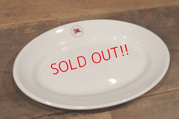 画像1: dp-220901-07 Mobil / Jackson Custom China Vintage Oval Plate