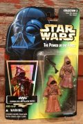 ct-211001-43 STAR WARS / POTF JAWAS with GLOWING EYES AND BLASTER PISTOLS Green Card