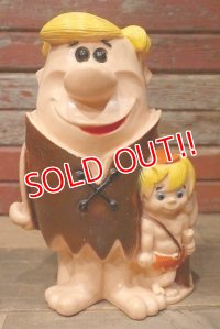 ct-220801-04 Barney & Bamm Bamm / 1970's Plastic Coin Bank