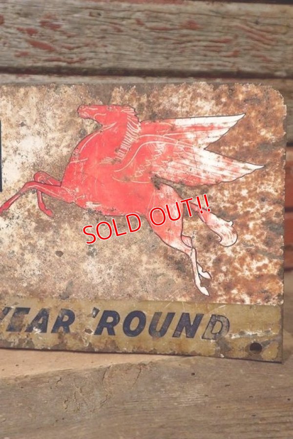 画像6: dp-220901-08 Mobiloil Special / 〜1950's W-side Metal Sign