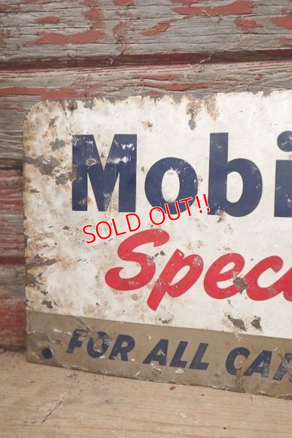 画像3: dp-220901-08 Mobiloil Special / 〜1950's W-side Metal Sign