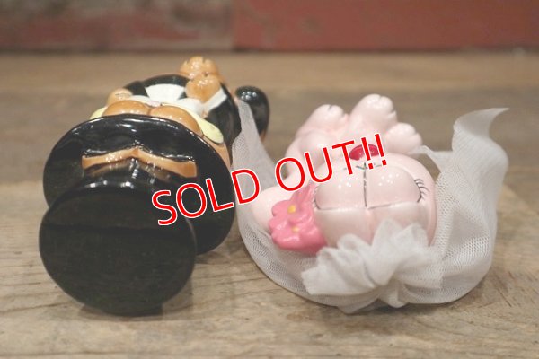 画像8: ct-220901-14 Garfield & Arlene / Enesco 1980's Ceramic Bride & Groom