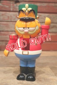 ct-220901-14 Garfield / Enesco 1980's Wooden Christmas Nutcracker