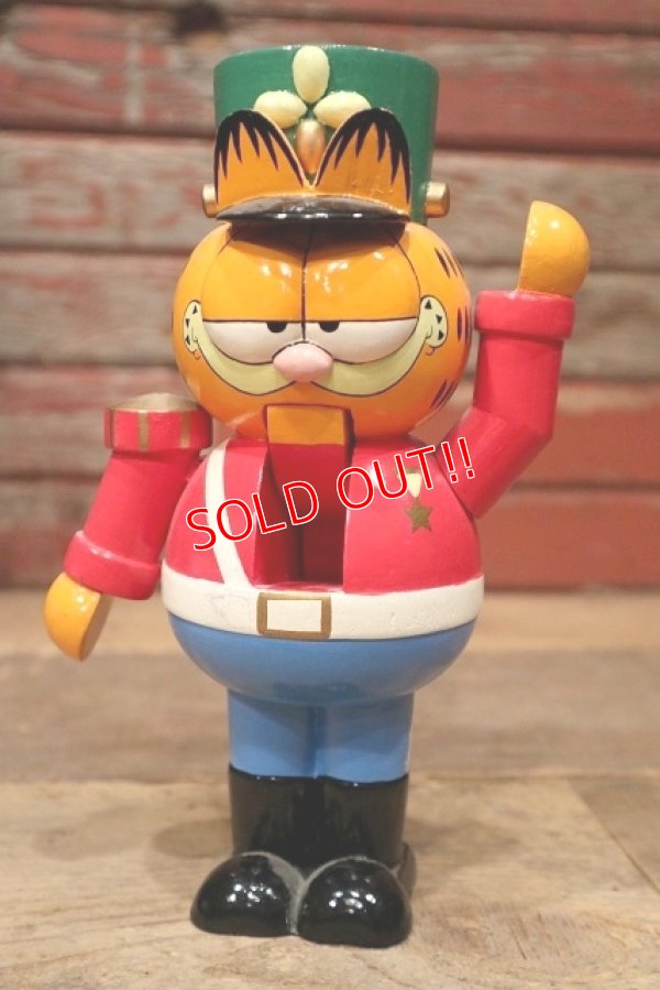 画像1: ct-220901-14 Garfield / Enesco 1980's Wooden Christmas Nutcracker