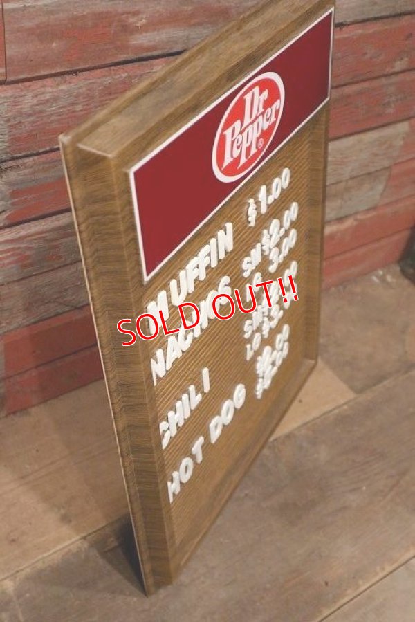 画像6: dp-220901-37 Dr Pepper / 1971-1984 Menu Board Sign