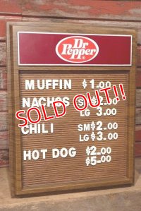 dp-220901-37 Dr Pepper / 1971-1984 Menu Board Sign