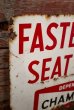 画像8: dp-220901-35 CHAMPION / 1960's "FASTEN YOUR SEAT BELTS" Metal Sign
