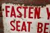 画像3: dp-220901-35 CHAMPION / 1960's "FASTEN YOUR SEAT BELTS" Metal Sign