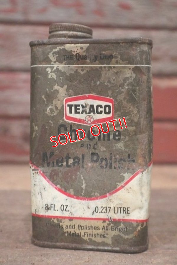 画像1: dp-220901-76 TEXACO / 1960's Chrome and Metal Polish Can