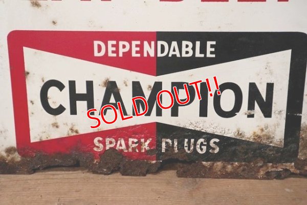 画像2: dp-220901-35 CHAMPION / 1960's "FASTEN YOUR SEAT BELTS" Metal Sign