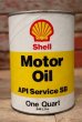 画像1: dp-220901-87 Shell / 1990's One Quart Motor Oil Can (1)