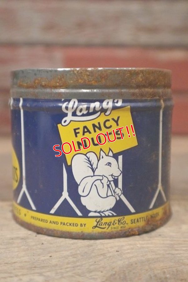 画像3: dp-220901-67 Lang's FANCY NUTS Salted BLANCHED PEANUTS / Vintage Tin Can