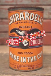 dp-220901-64 GHIRARDELLI GROUND CHOCOLATE / Vintage Tin Can
