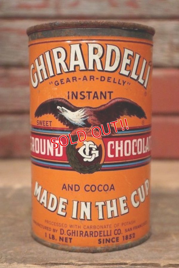画像1: dp-220901-64 GHIRARDELLI GROUND CHOCOLATE / Vintage Tin Can