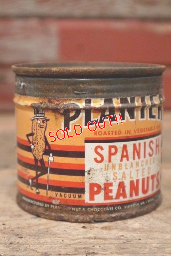 画像1: dp-220901-51 PLANTERS / MR.PEANUT 1930's-1940's SPANISH PEANUT Can