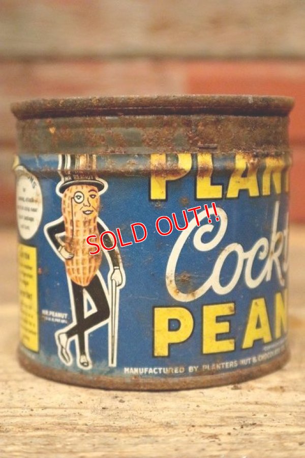 画像1: dp-220901-54 PLANTERS / MR.PEANUT 1950's-1960's Cocktail Peanuts Tin Can