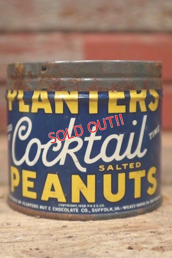 画像3: dp-220901-52 PLANTERS / MR.PEANUT 1940's-1950's Cocktail Peanuts Tin Can