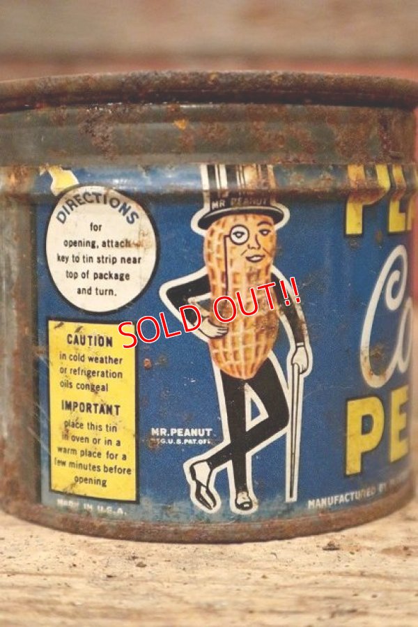 画像2: dp-220901-54 PLANTERS / MR.PEANUT 1950's-1960's Cocktail Peanuts Tin Can