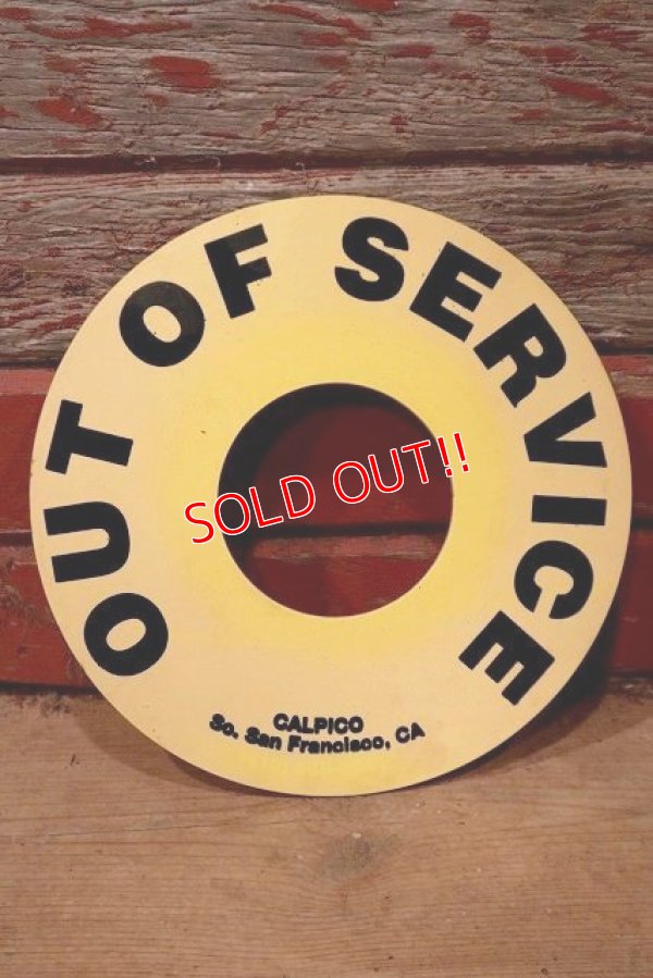 画像1: dp-220901-107 OUT OF SERVICE /  Vintage Plastic Sign