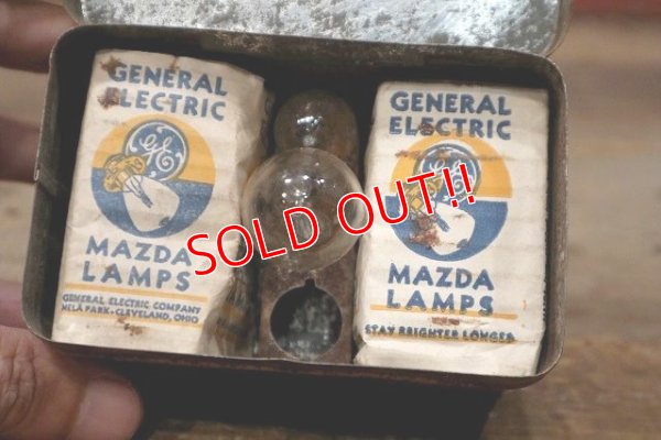 画像6: dp-220901-104 GENERAL ELECTRIC / 1940's MAZDA AUTO LAMPS Tin Can